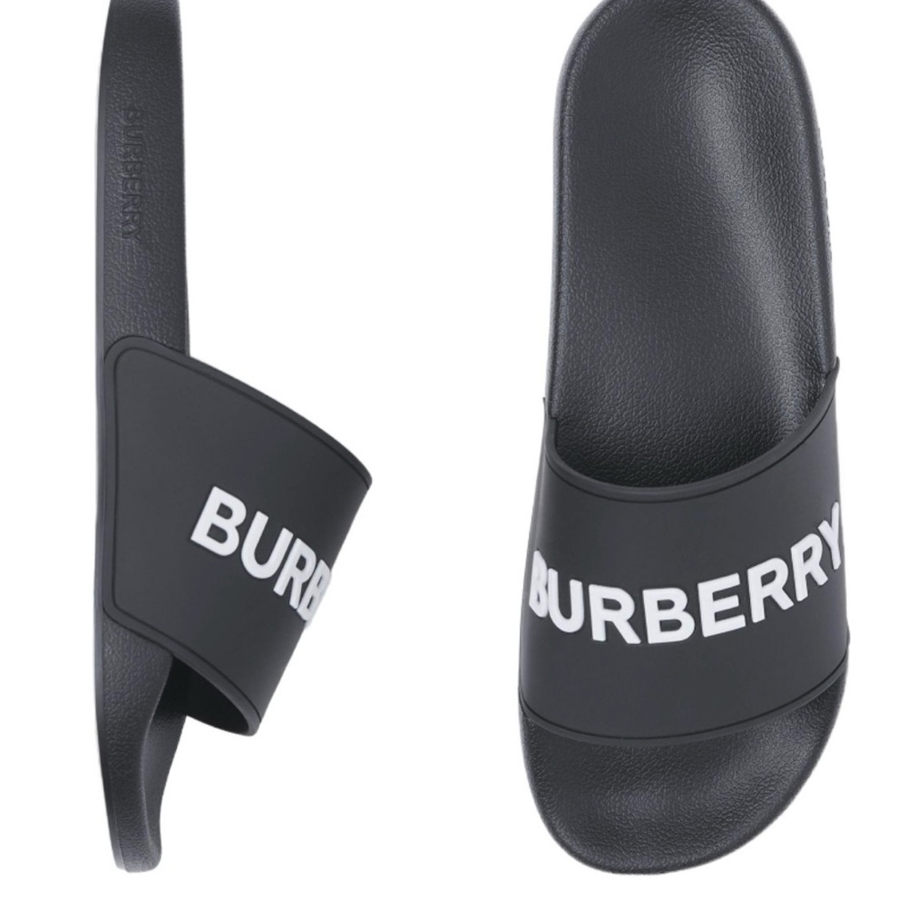 ✅ “Burberry” Logo Detail Two-tone Pool Slides Rubber - Picture 5 of 6